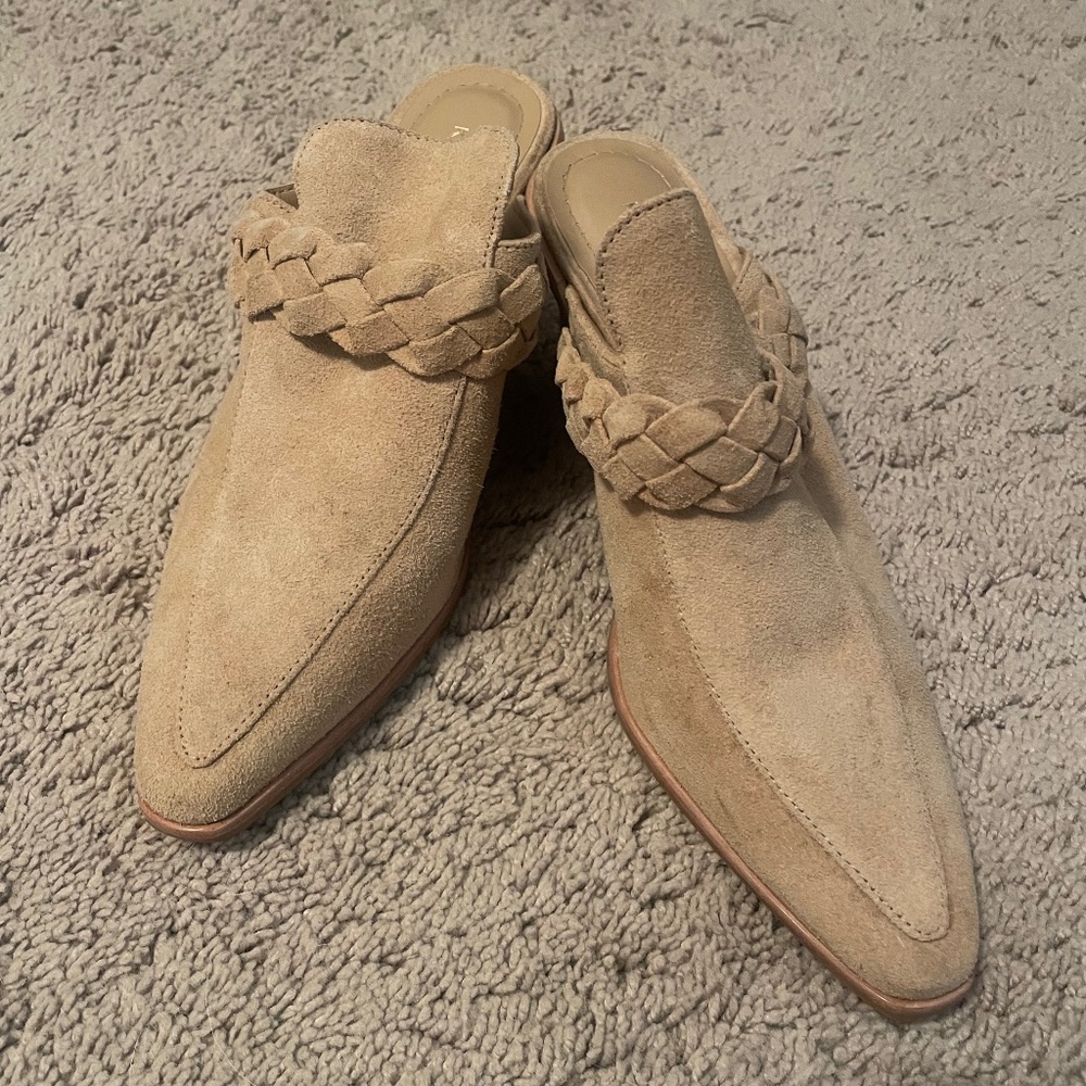 Kansas brand Braided and Heeled Mules Size 8